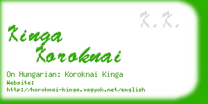 kinga koroknai business card